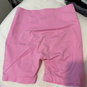 Pink workout shorts